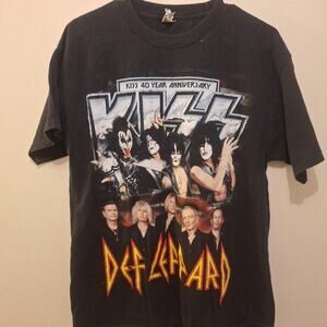 2014 KISS 40th Anniversary Tour Men’s Large Shirt Def Leppard